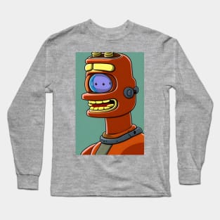 Smiling retro robot Long Sleeve T-Shirt